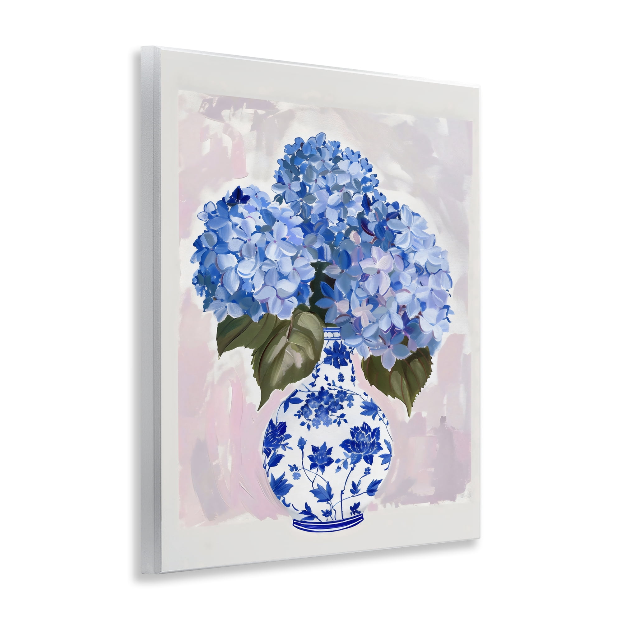 Stupell Industries Blue Hydrangea in Porcelain Vase Wall Plaque Art, design by The Prints Vibe