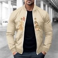 thumbnail image 1 of LOVZFMLL Jackets for Men Pullover Sweater Stand Collar Elastic Solid Color Half Sweater For Men Stand-up Collar Sweater, 1 of 5