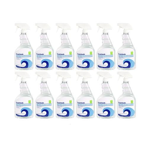 Natural Glass Cleaner, Unscented, 32 oz Trigger Spray Bottle, 12/Carton | Bundle of 2