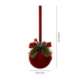 thumbnail image 6 of Dserfhy Christmas Red Bell Ornament Plastic Velvet Flocked Bell Ball Tree Ornament for Holiday Window Shop Home Decoration, 6 of 8