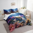 thumbnail image 3 of Erosebridal Cute Axolotl Bedding Sets Queen Size,Cartoon Animal Comforter Sets with Sheets,Underwater World Sea Bed in a Bag Queen Size,Super Cozy Room Decoration,7 Pieces, 3 of 6