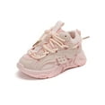 thumbnail image 1 of SIMANLAN Boys Girls Running Shoe Low Top Warm Shoes Non-Slip Sneakers School Breathable Trainers Sports Lace Up Pink, Warm Lined 1Y, 1 of 7