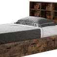 thumbnail image 4 of Wooden Frame 3 Drawers Full Size Chest Bed, Distressed Brown- Saltoro Sherpi, 4 of 5