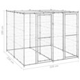 thumbnail image 4 of vidaXL Outdoor Dog Kennel Galvanised Steel with Roof 4.84 m², 4 of 4