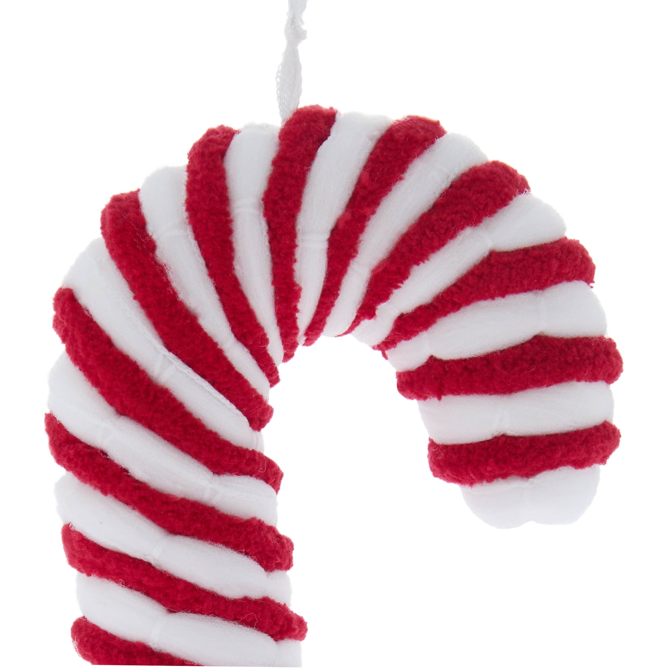 Red and White Fabric Candy Cane Christmas Ornament, 6.5", by Holiday Time