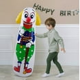thumbnail image 6 of Jet Creations Clown Punching Bag for Kids Inflatable Figure with Squeak Sound Weighted Bottom (You Fill Water or Sand), 1 pc, Multi, 42 inch Tall, 6 of 6