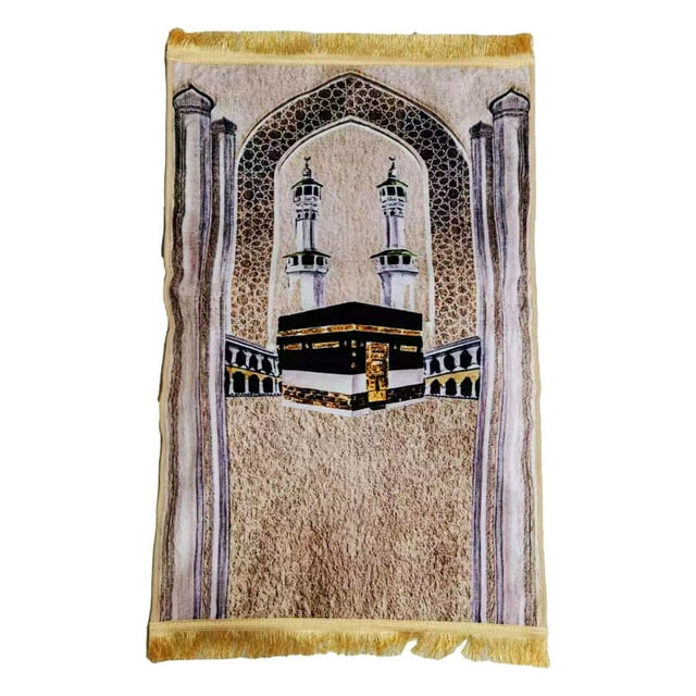 jifeng Prayer Rug Carpet Soft Creative Decor Islamic Themed Lightweight Velvet Muslim Style B