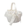 thumbnail image 2 of Wedding Flower Basket Western Wedding Decorative Basket Beautiful Decorations Bridesmaid Lace Basket Flower Girl Basket for Parties Celebrations Butterfly, 2 of 9