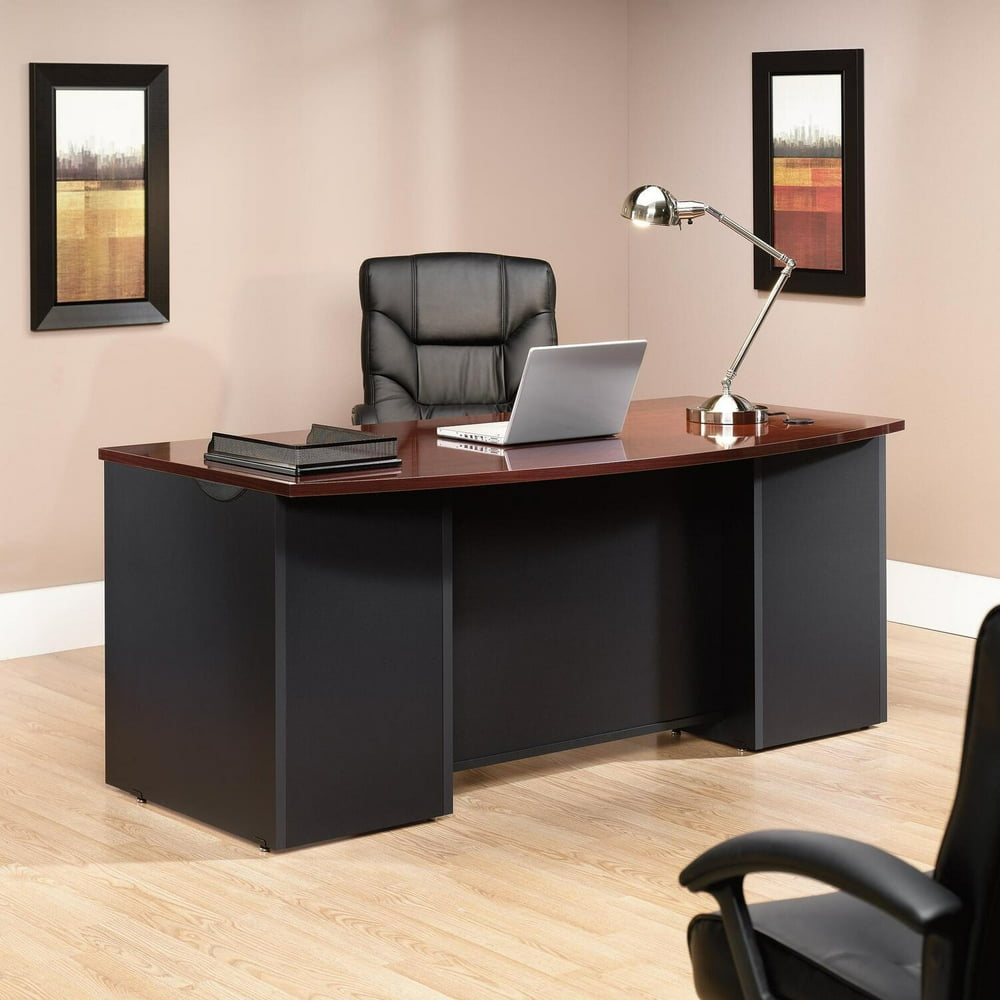 Sauder Via Executive Desk-Color:Classic Cherry/Soft Black - Walmart.com ...