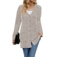 thumbnail image 4 of Fantaslook Fall Cardigan for Women Long Sleeve Open Front Cardigan Casual Button Down Coat with Pockets, 4 of 9