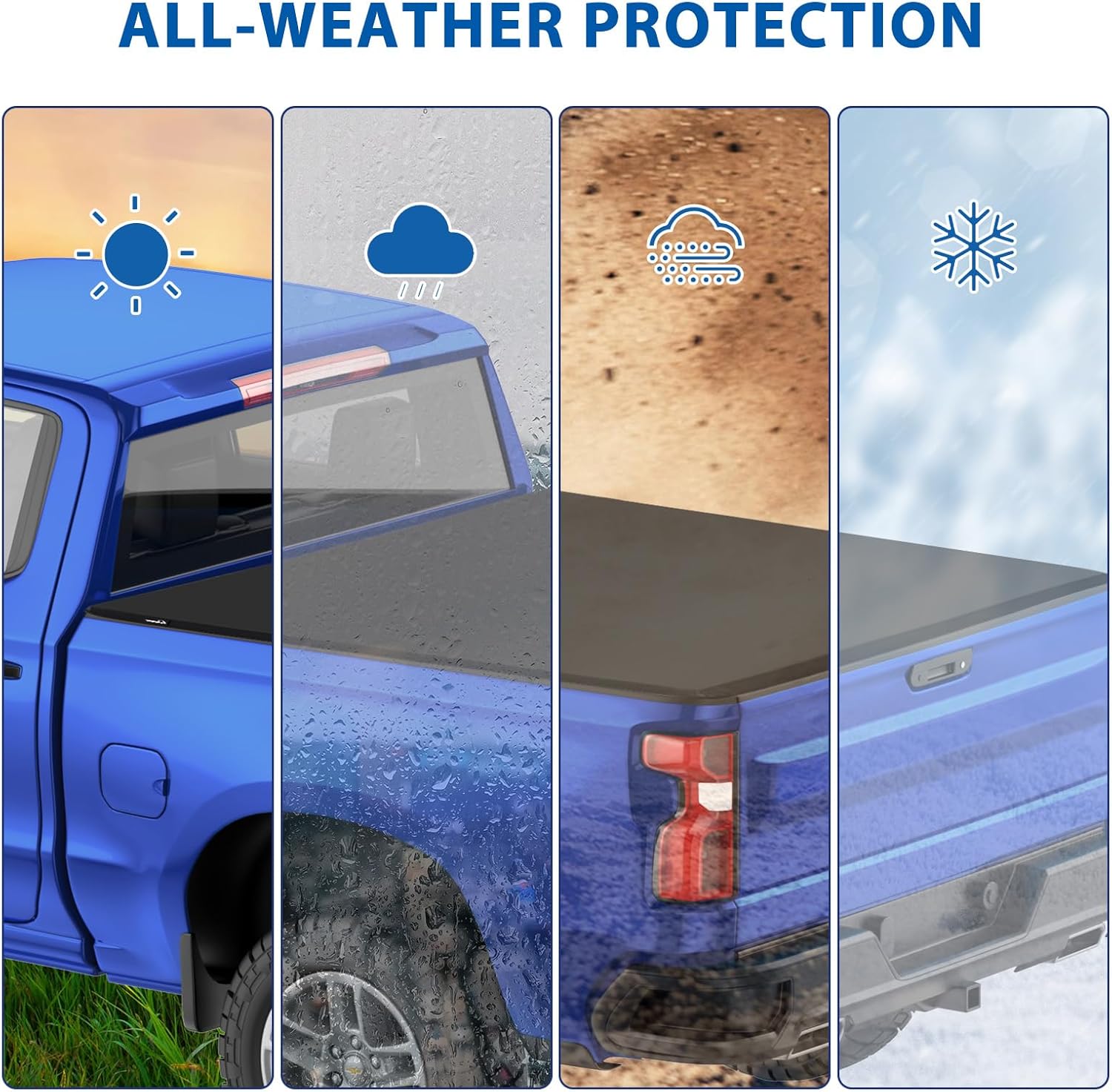 Vinyl Soft Tri-Fold Tonneau Cover For 2009-2024 Ram 1500 5.7ft Short Bed - KO Speed
