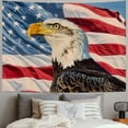 thumbnail image 2 of Orinice Bald Eagle American Flag Blue Sky Tapestry Wall Hanging Unique Style for Home Wall Decor Art Living Room Bedroom Farmhouse Dorm Independence Day Wall Art Tapestry 40x60inch, 2 of 6