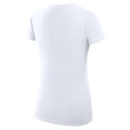 thumbnail image 3 of Women's G-III 4Her by Carl Banks  White New York Giants Super-Slim Fit Lightweight Subtle Football V-Neck T-Shirt, 3 of 3