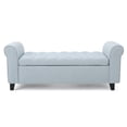 thumbnail image 1 of Banc Pouf en Tissu Contemporain Santa Cruz, Ciel Clair, 1 of 9