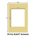 thumbnail image 2 of Soft Yellow Picture Frame Mat for 11.5x17 Frames - Fits 8.5x11 Photos - 10 Mats, 2 of 7