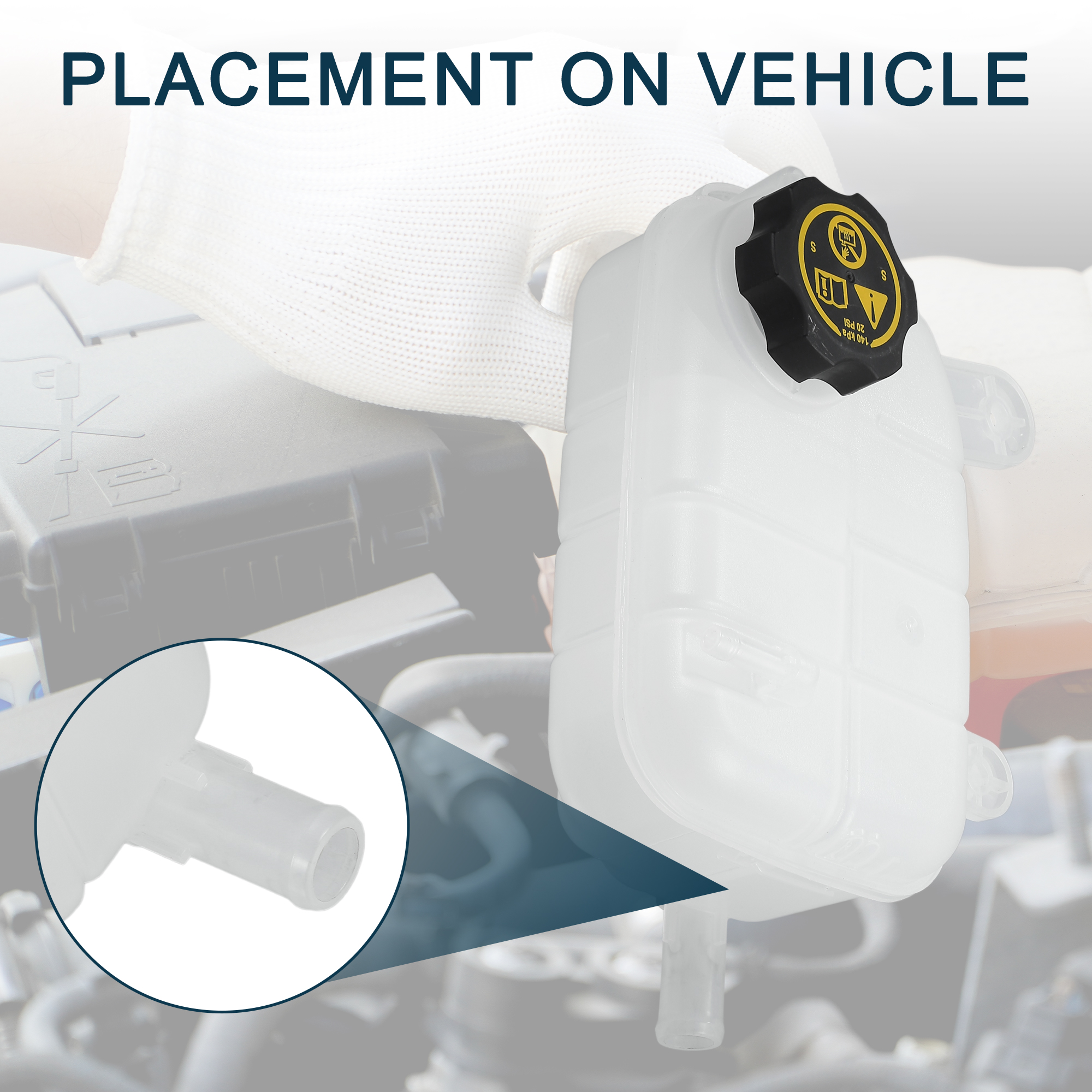 Unique Bargains Coolant Reservoir Water Expansion Tank for Buick Encore No.95201979