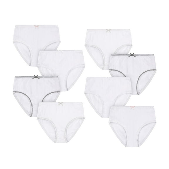 Buyless Fashion Little Girl Toddler Panties Assorted Prints Soft Cotton Big Kids Briefs Underwear 8 Pack - BW21-8-GEL-9-10