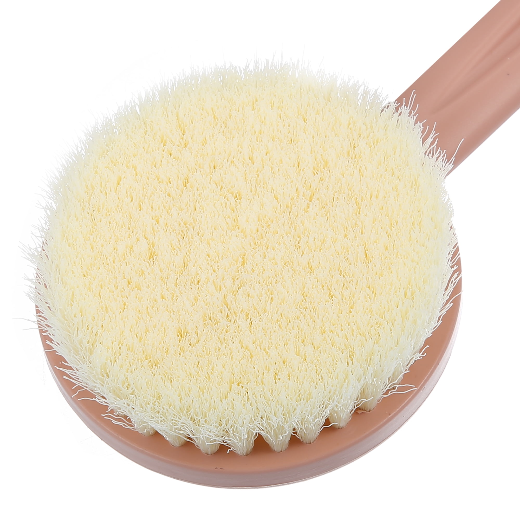 Unique Bargains Body Bath Brush Back Scrubber with Long Handle Pink