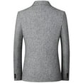 thumbnail image 2 of Previn Men's Blazer Suit Dress Jacket Long Sleeve Fashion Fall Business Fitted Coat Casual Lapel Classic Suit Separate Grey Large, 2 of 5