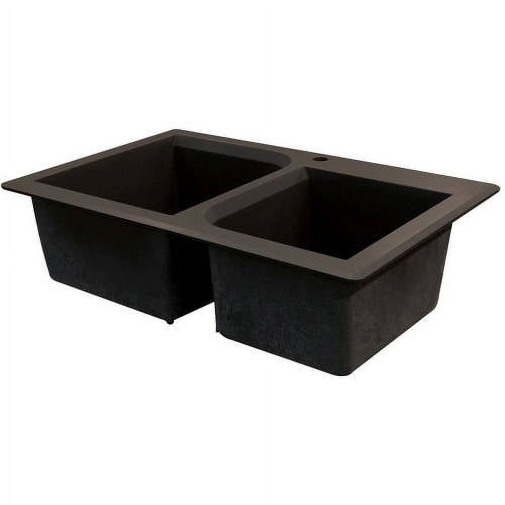 Transolid Radius 33'' L x 22'' W Double Basin Drop-in Kitchen Sink