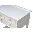 thumbnail image 5 of Home Square 2-Drawer Tray Top Wood Nightstand Set in White (Set of 2), 5 of 15