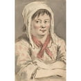 thumbnail image 3 of Louis Philippe Boitard 13x18 Black Modern Framed Museum Art Print Titled - A Young Peasant Girl with Arms Folded, 3 of 5