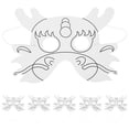thumbnail image 1 of 6pcs White Paper Blank Mask Diy Masquerade Masks Blank Cosplay Mask Graffiti Mask Material, 1 of 8