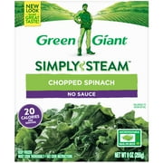 Green Giant® Simply Steam™ No Sauce Chopped Spinach 9 oz. Box