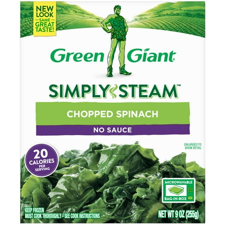 Green Giant® Simply Steam™ No Sauce Chopped Spinach 9 oz. Box