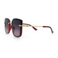 thumbnail image 6 of Polarized Womens 90s Glamour Butterfly Designer Sunglasses Burgundy - Smoke, 6 of 8