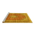 thumbnail image 2 of Ahgly Company Machine Washable Indoor Rectangle Medallion Yellow Traditional Area Rugs, 5' x 7', 2 of 4