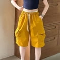 thumbnail image 2 of Glisme Little Girls Trousers Solid Color With Pockets And Drawstring Autumn Loose Fit Girls Wide Leg Pants Size 5-6 Years, 2 of 4