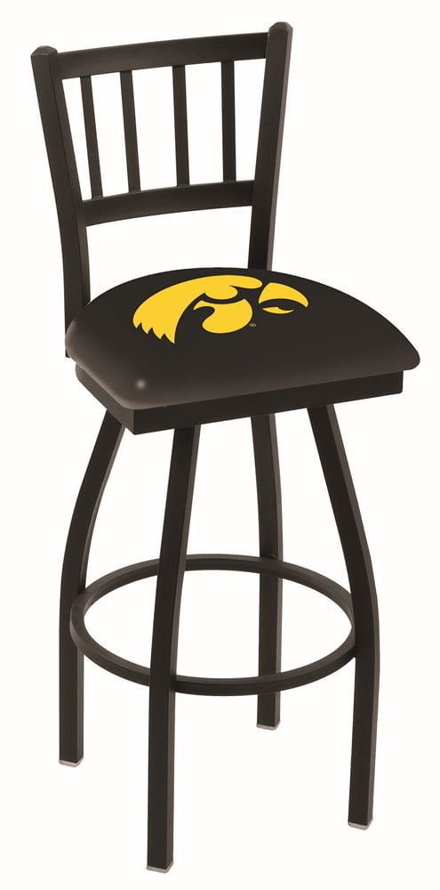Iowa Bar Stool W Hawkeyes Logo Swivel Seat 36 L018 Com