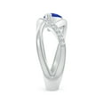 thumbnail image 3 of Angara Natural 0.65 Ct. Tanzanite with Diamond Solitaire Ring in 14K White Gold for Women (Ring Size: 12), 3 of 9