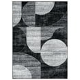 thumbnail image 2 of World Rug Gallery Modern Geometric Design Area Rug - BLACK 5' X 7', 2 of 8