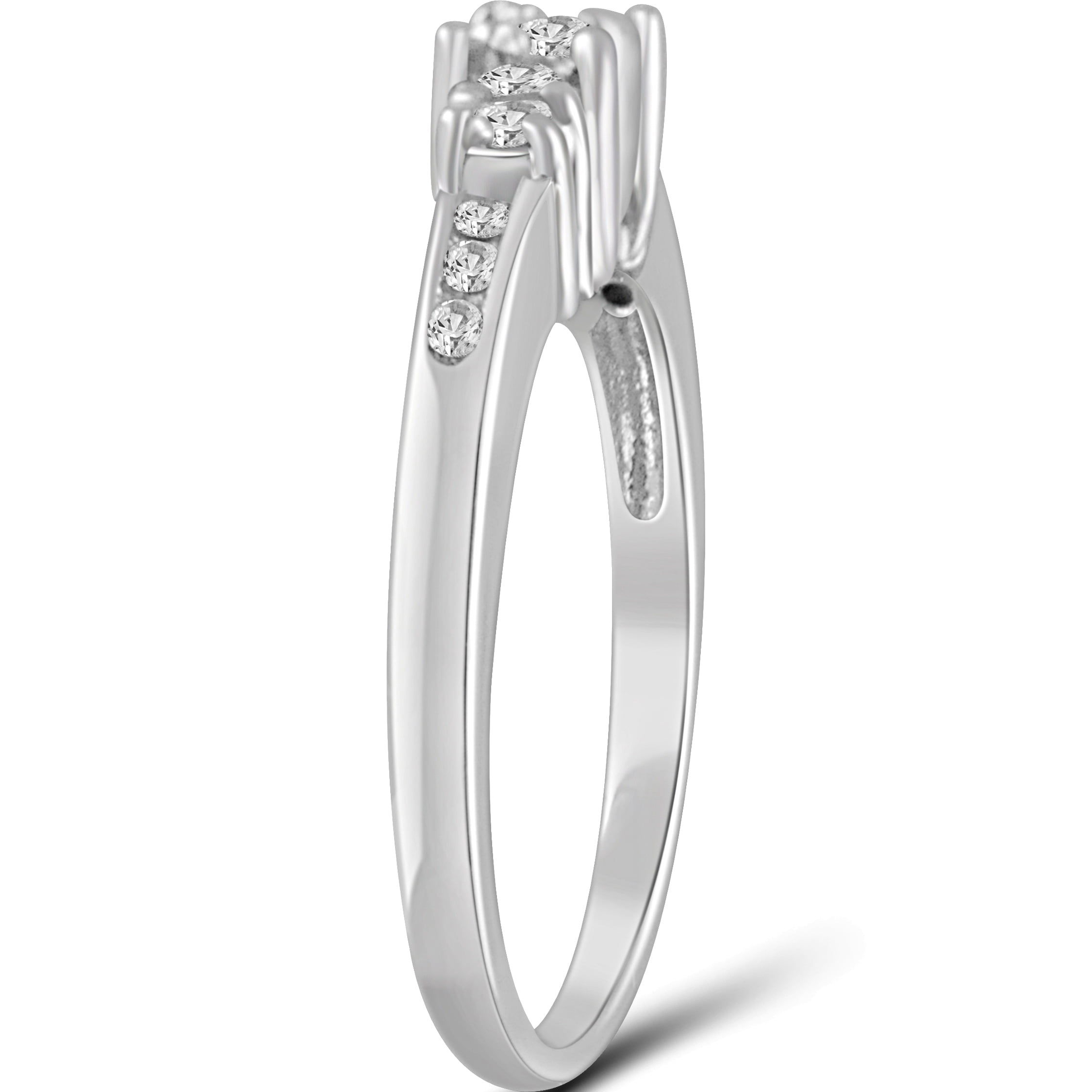 Diamonice 0.925 Sterling Silver 0.50 Carat White Cubic Zirconia Ring for Women | Cubic Zirconias for Everyday Womens Wear