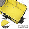 thumbnail image 4 of MoNiBloom 3 Wheel Folding Pet Dog Stroller, Foldable Lightweight Trolley with Storage Basket, Cup Holder and 360° Rotating Front Wheel for Small Medium Dogs, Yellow, 4 of 15