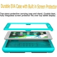 thumbnail image 3 of AVAWO Kids Case for iPad 9.7 2018/2017 & iPad Air 2 - [Built-in Screen Protector][Light Weight Handle] Shockproof Stand Case for iPad 9.7 inch 2018(6th Generation) / 2017(5th Gen) - Turquoise, 3 of 10