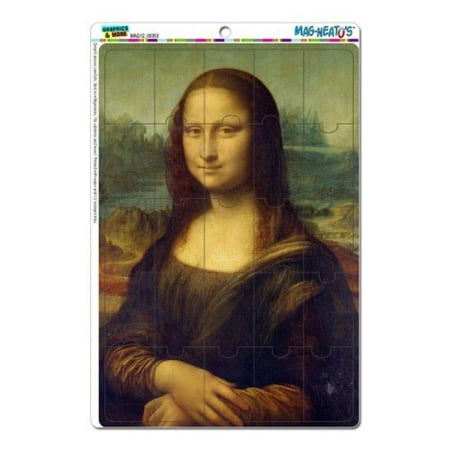 Graphics and More Mona Lisa Painting by Leonardo Da Vinci Mag-Neato's Novelty Gift Locker Refrigerator Vinyl Puzzle Magnet