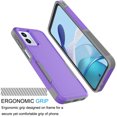 thumbnail image 2 of Tiflook For Motorola Moto G 5G 2023 / Moto G (2023 Only) / XT2313 Case,Shockproof Protection Heavy Duty Armor Hard Plastic & Rubber Rugged Bumper 2-in-1 Sturdy Phone Case - Purple, 2 of 6
