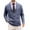 Navy, variant on HomeGardon Cardigan Sweaters for Men Solid Color Long Sleeved V-Neck Button Down Collar Slim Knit Sweater,M-XXXL