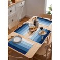 thumbnail image 4 of Farmhouse Ombre Blue Wood Placemats Set of 4 Washable Table Mats for Kitchen Dining Table, Heat-Resistant Cotton Linen Place Mats for Indoor Outdoor Parties Holiday Decoration, Summer Country Barn, 4 of 6