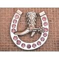 thumbnail image 2 of Set Of 16 Western Screw Back Concho Amethyst Horseshoe Boots Crystals, 2 of 4