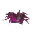 thumbnail image 4 of Tocado de plumas Yinane para disfraz de cosplay color rojo rosa, 4 of 8
