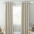 thumbnail image 2 of Urbanest Adjustable Single Curtain Rod Set Mason Finials – 3/4-Inch Diameter, With Glossy White Rod, 28–48 Inches, 2 of 6