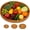 Brown_11.02", variant on Hand Woven Rattan Serving Basket, Round Rattan Wicker Bread Basket, Ottoman Decorative Coffee Table Tray, Home Decor Organizer Tray for Breakfast Tea Snack Fruit Coffee Storage (Brown_9.45")