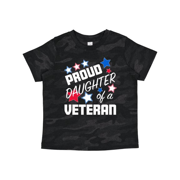 Inktastic Proud Daughter of a Veteran- Veterans Day Girls Toddler T-Shirt