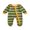 Multicolor, variant on BemeyourBBs Newborn Baby Mardi Gras Carnival Outfits Stripe Footed Romper Long Sleeve Zip Up Round Neck Footed Jumpsuit