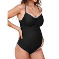 thumbnail image 1 of Bañador de maternidad CUPSHE de una pieza con correa ajustable negro, 1 of 6