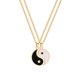 thumbnail image 3 of unids/set Yin Yang Tai Ji colgante collar plata tonos dorados blanco y negro Tiachi rompecabezas gargantilla redonda para pareja de amistad, 3 of 5